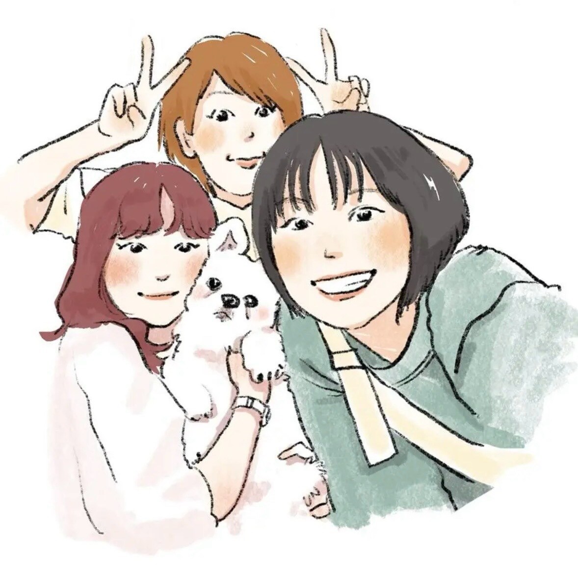 ふんわり優しい似顔絵お届けします （デジタル納品）❤︎記念日、プレゼント、アイコンに❤︎ イメージ1