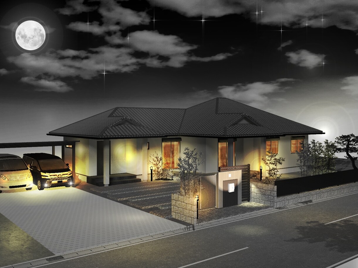 住宅の外観パースお作りいたします 3Dソフトにて住宅のパース作ってみませんか イメージ4