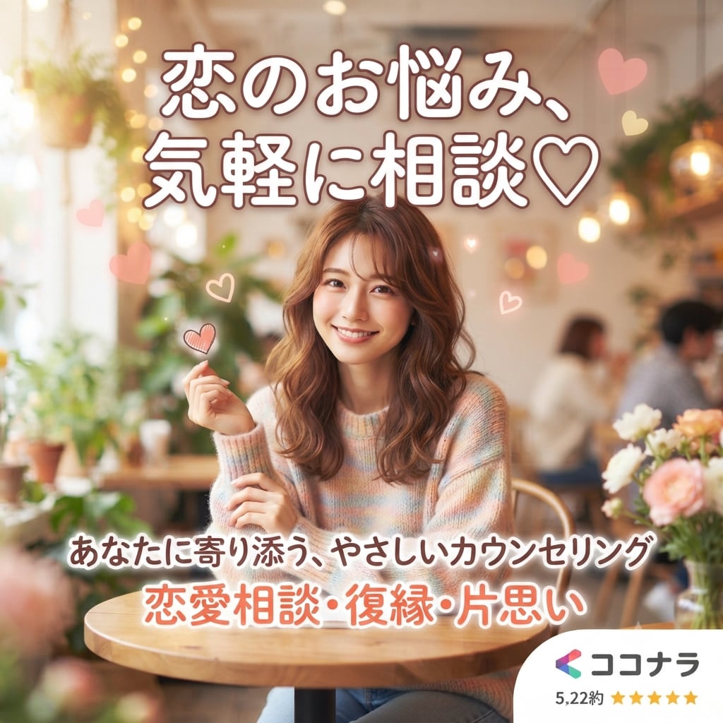 愚痴も惚気も大歓迎！女友達感覚で恋バナ聴きます まとまっていなくても大歓迎！スッキリするまでお話し聞きます！ イメージ1