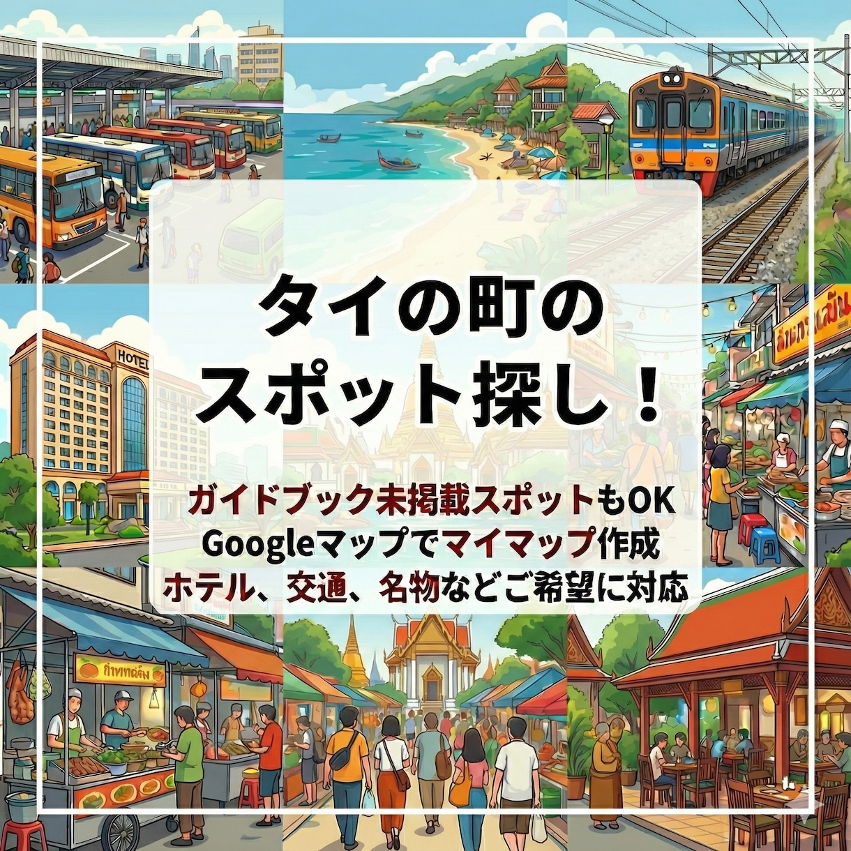タイの町のスポット色々探します ガイドブックに載ってない町でもお任せ！ イメージ2