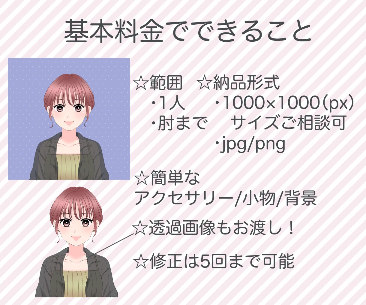 漫画アニメ風で親しみのあるアイコン描きます 商用利用可◎安心感♪爽やかに男女◎SNSやブログに♪ イメージ7