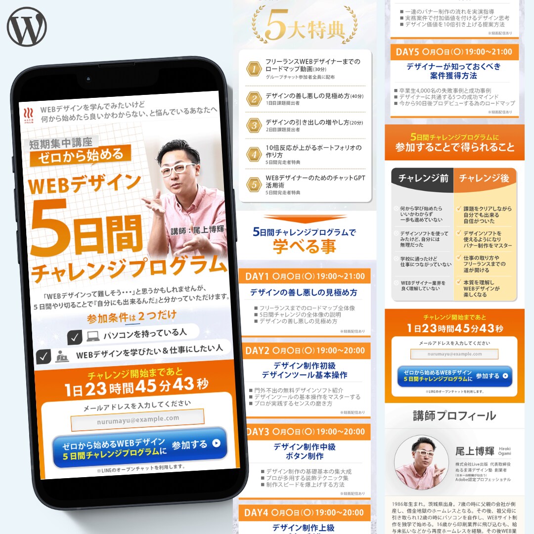 WordPressで集客に強くなるLPを制作します 広告動画1本無料で制作します！ イメージ2