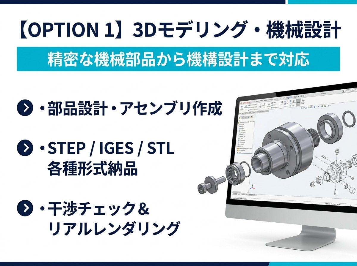3Dモデル・CAD図面作成・３DP出力致します 機械部品から各種レイアウト図まで幅広く対応 イメージ2