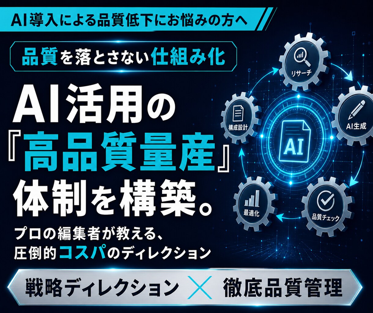 AI記事量産の仕組みづくりを支援します 300記事超で確立したワークフローを丸ごと移植！ イメージ1
