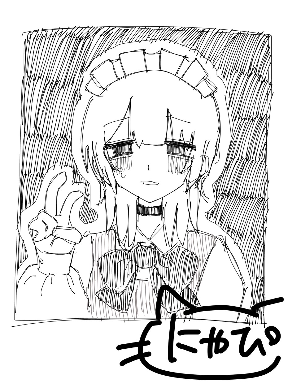 チェキ風の白黒イラストをラフにかわいく描きます あなたのキャラクターがチェキ風イラストに！ イメージ2