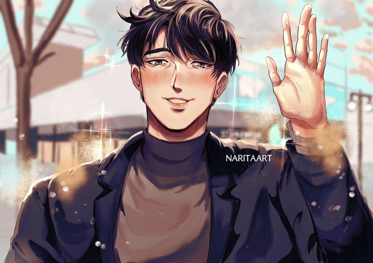 かっこいい男性イラストを素早くお届けします SNS等で使用するアイコンにかっこいい男性を使用したい方 イメージ4