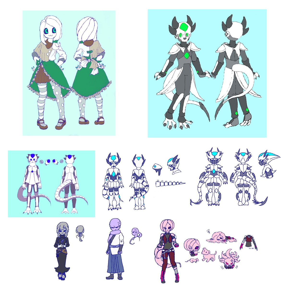 あなたのオリジナルキャラクターの設定画描きます 全くデザインの固まっていない状態でも大丈夫です！ イメージ1