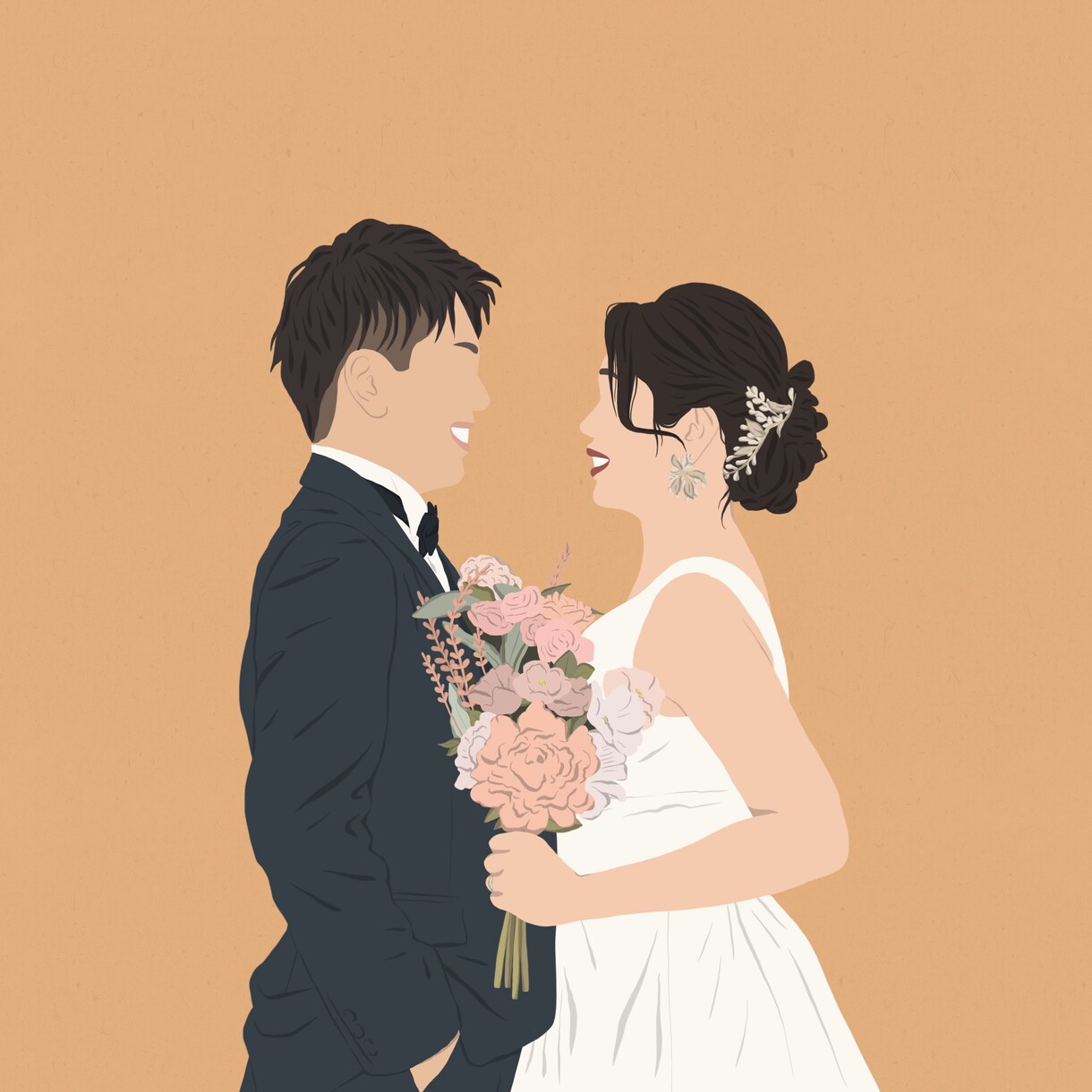 結婚式アイテムに使えるイラスト作成します 他とは一味違うお洒落なウェルカムボード、ペーパーアイテムを♡ イメージ8