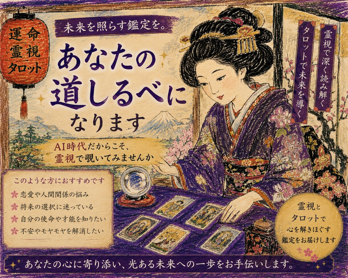 未来を照らす鑑定を。あなたの道しるべになります 霊視の力で少し先の未来、覗いてみませんか イメージ1