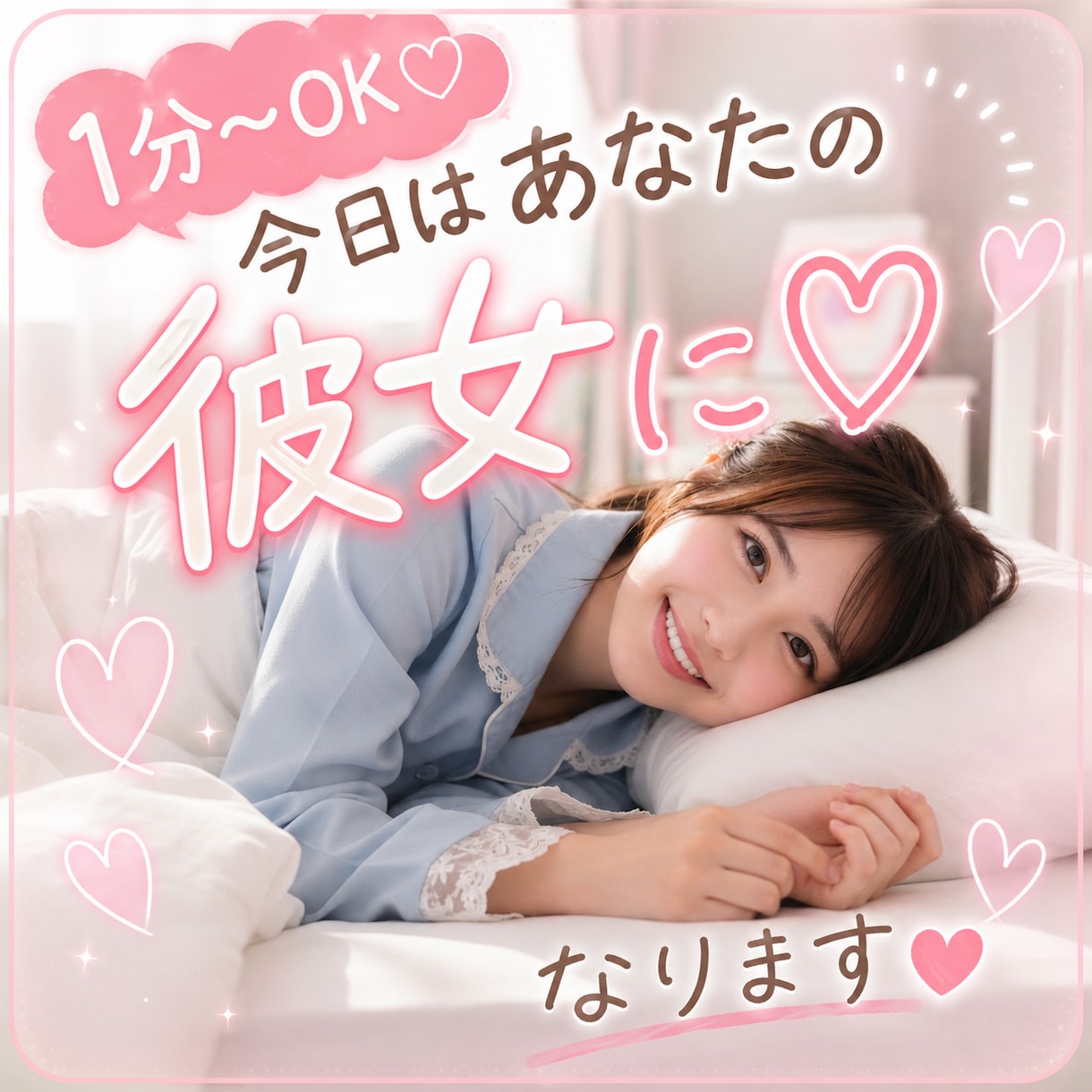 1分〜OK♡今日はあなたの彼女に♡なります おかえり、待ってたよ♡今日はあなたの彼女になって癒やします イメージ1