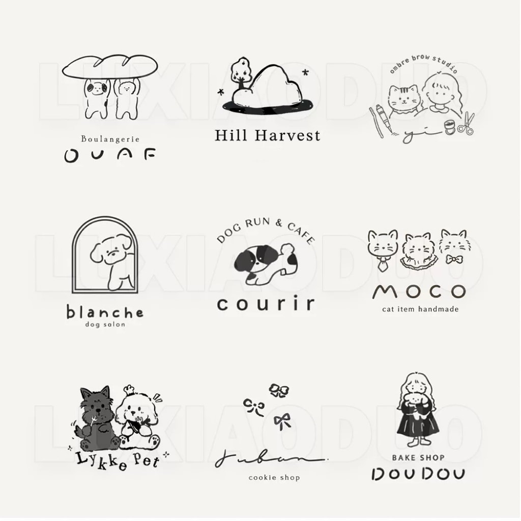 手描きイラストで可愛いロゴを制作します お店やブランドの世界観を、ほっこり手描きイラストで形にします イメージ3