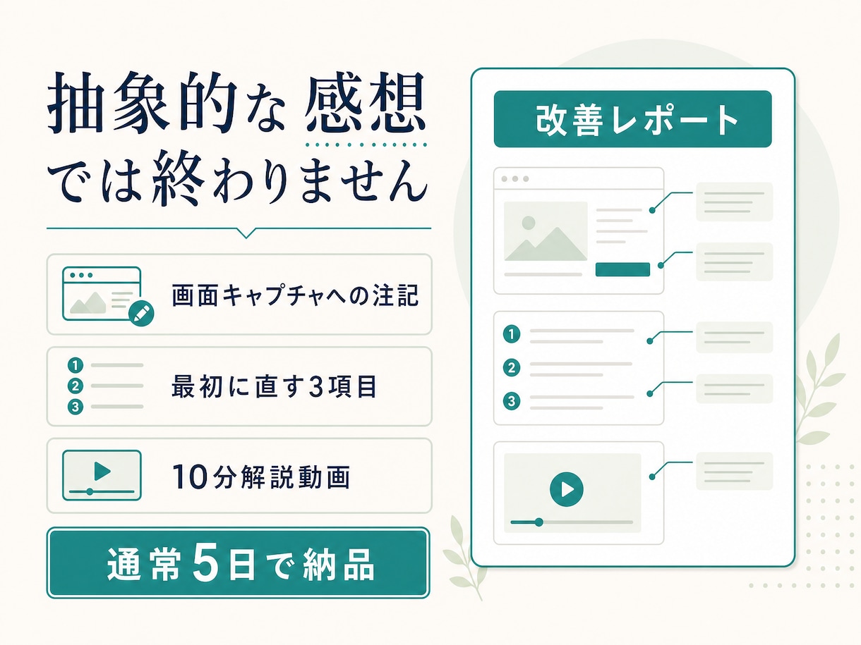 来店型店舗の予約導線を診断し改善案を出します 予約までの離脱ポイントと改善順を整理します イメージ3