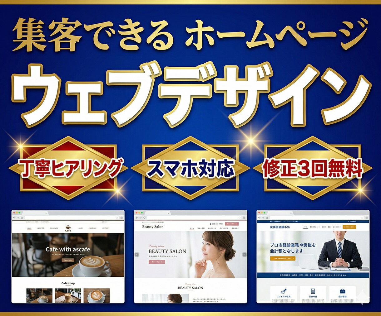 集客に繋がるホームページを格安で制作します ヒアリングから納品まで全てお任せください！ イメージ1