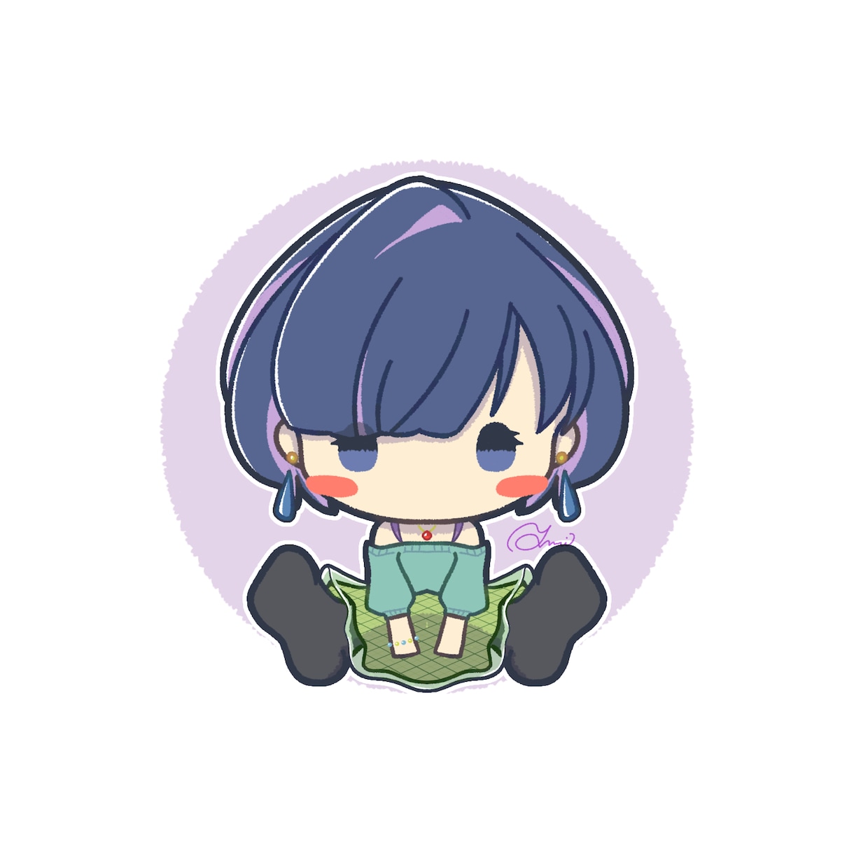おすわりイラストを作成します ちょこんと可愛いく、ぬいぐるみみたい！ イメージ2