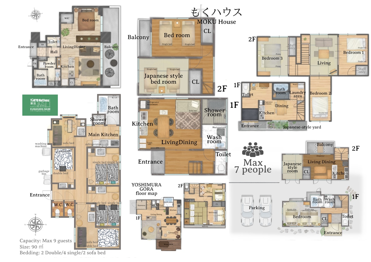 一目で魅力伝わる！【間取り図イラスト】を作成します Airbnb・民泊・リノベ物件等 | 空気の“伝わる一枚”を イメージ11