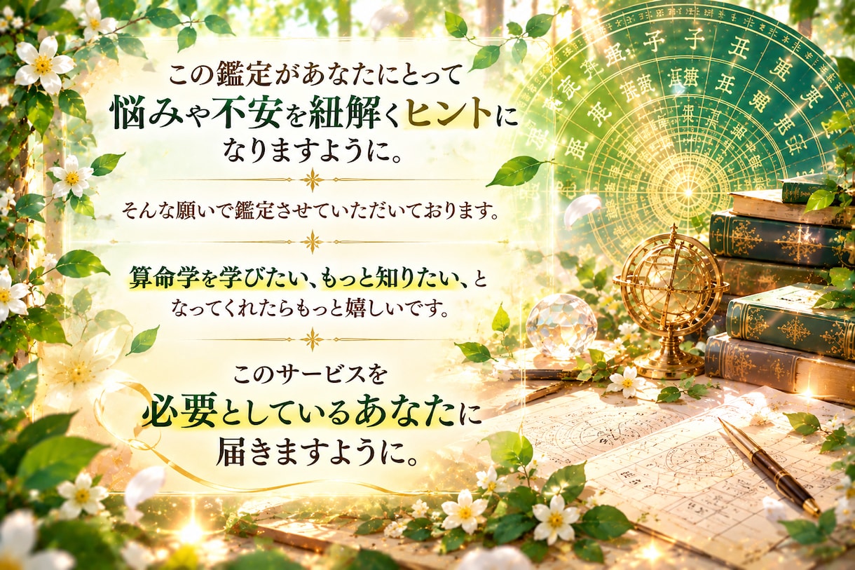 算命学であなたのお悩みや不安をしっかり読み解きます 人生など自分や相手のことを深く知るための学問をあなたにお届け イメージ7