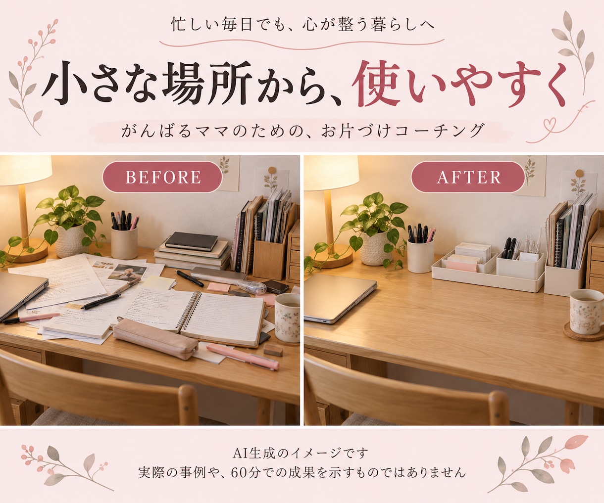 オンラインで小さな1か所から一緒に片付けます １人では進まないあなたへ、まずは６０分一緒にお試し体験 イメージ4