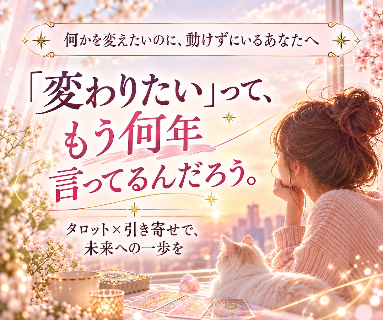 人生の迷いをタロットと引き寄せで優しく整えます 「このままでいいのかな」を「これからが楽しみ！」に イメージ1