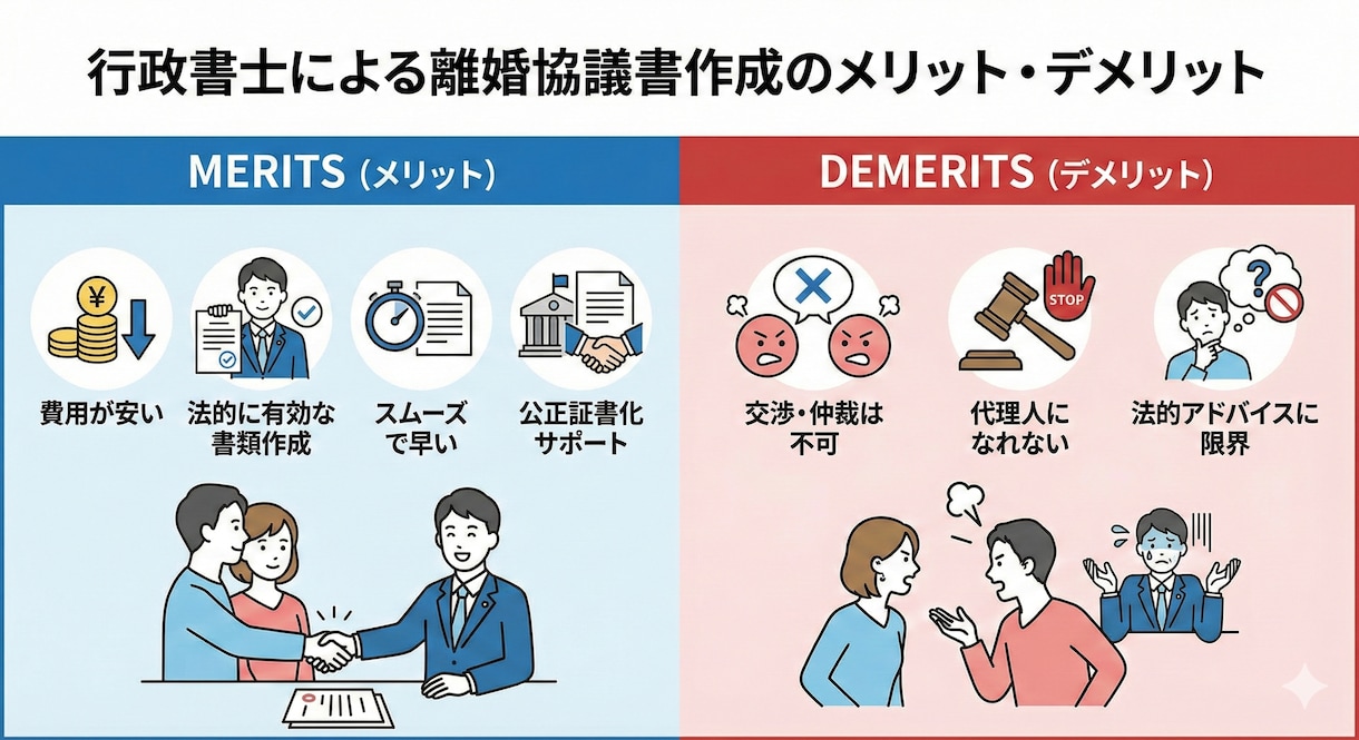 行政書士が離婚協議書を作成致します 専門知識でトラブルを防ぎ、安心を。 イメージ1