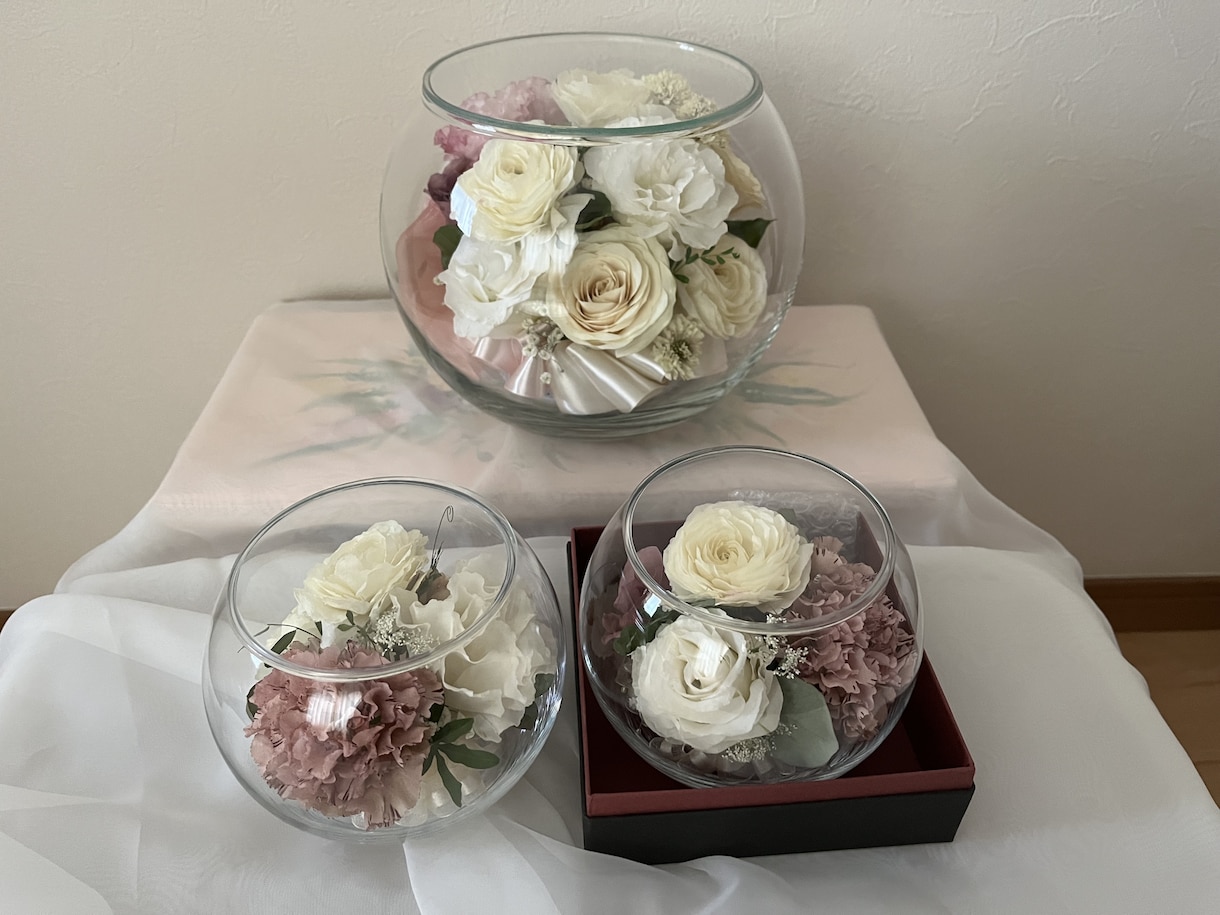 ブーケや記念のお花をドライフラワーに加工ます 『要事前連絡』♡︎ʾʾ【2Sサイズ2個】オプションで追加OK イメージ3