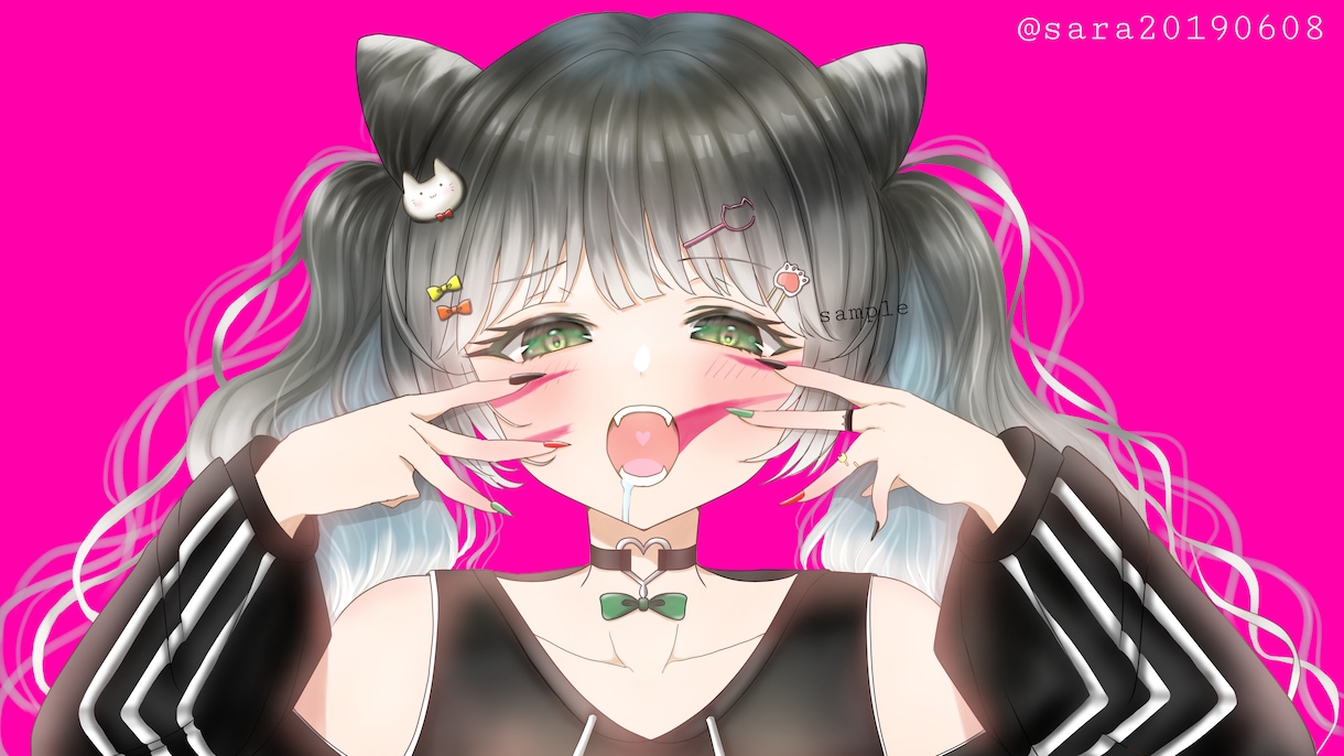 ヘッダー、配信用背景(spoon等)を描きます ☆あなただけの可愛いイラストを作りませんか! イメージ2
