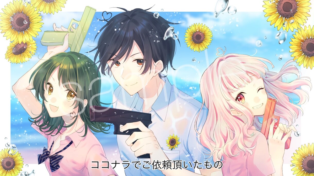 小説の表紙、動画のイラスト等の1枚絵をお描きします 今風の表情豊かで鮮やかなイラストをお求めの方へ イメージ6