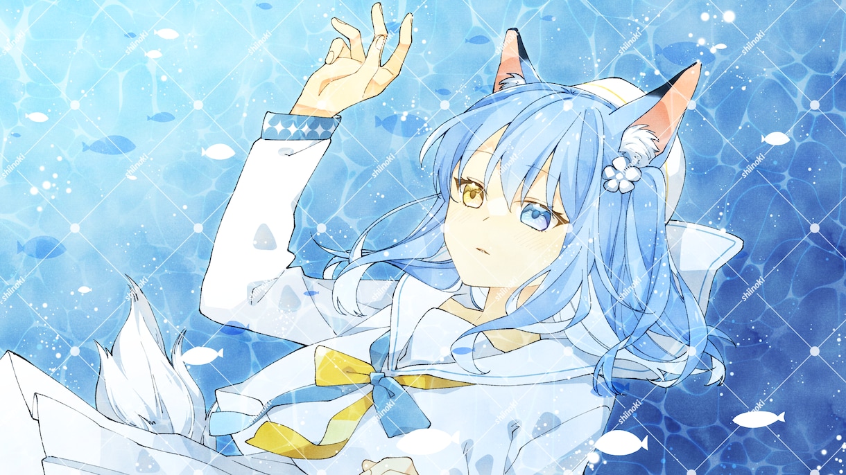 動画のサムネや表紙、挿絵等のイラストをお描きします MV用イラストやアイコンに使えるポップで可愛いイラストです イメージ6