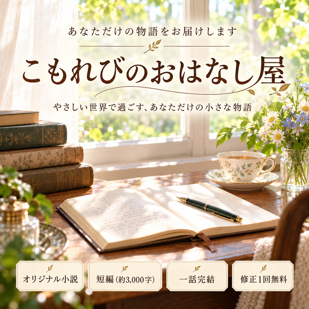 あなたの理想の世界を優しい物語にします 大切なキャラクターと過ごす、心温まる短編小説 イメージ1