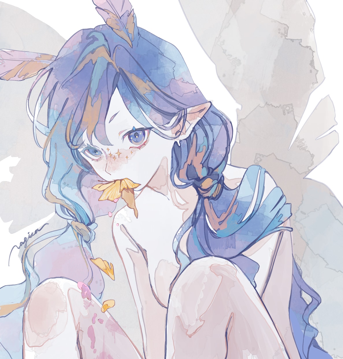 アナログタッチで透明感の溢れる絵を描きます 水彩風の質感を活かした、見応えのある一枚に仕上げます。 イメージ9