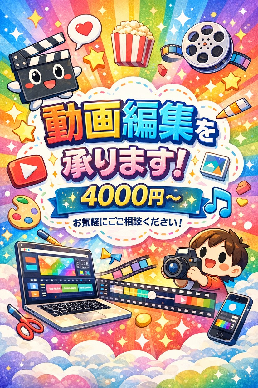 MV、プロモーション動画、編集承ります MV編集を主にやっております。その他、色々な編集承ります。 イメージ1