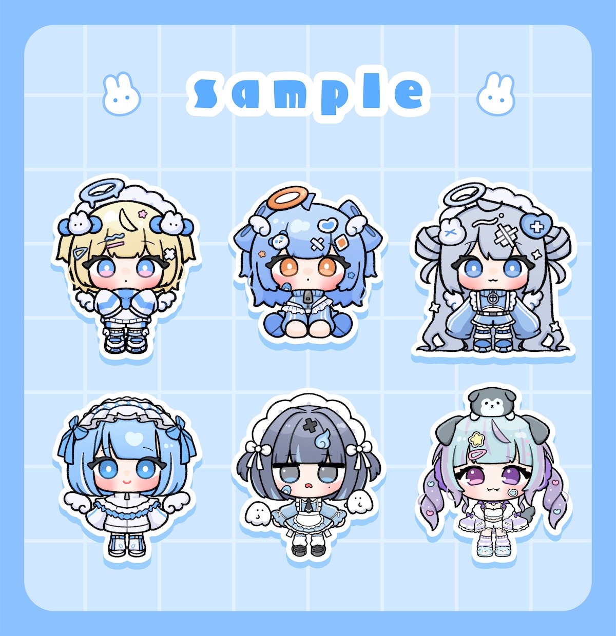 配信活動・グッズ展開向けのミニキャラ制作します Vtuber・アイドル向け！もちもちミニキャラ制作します イメージ5