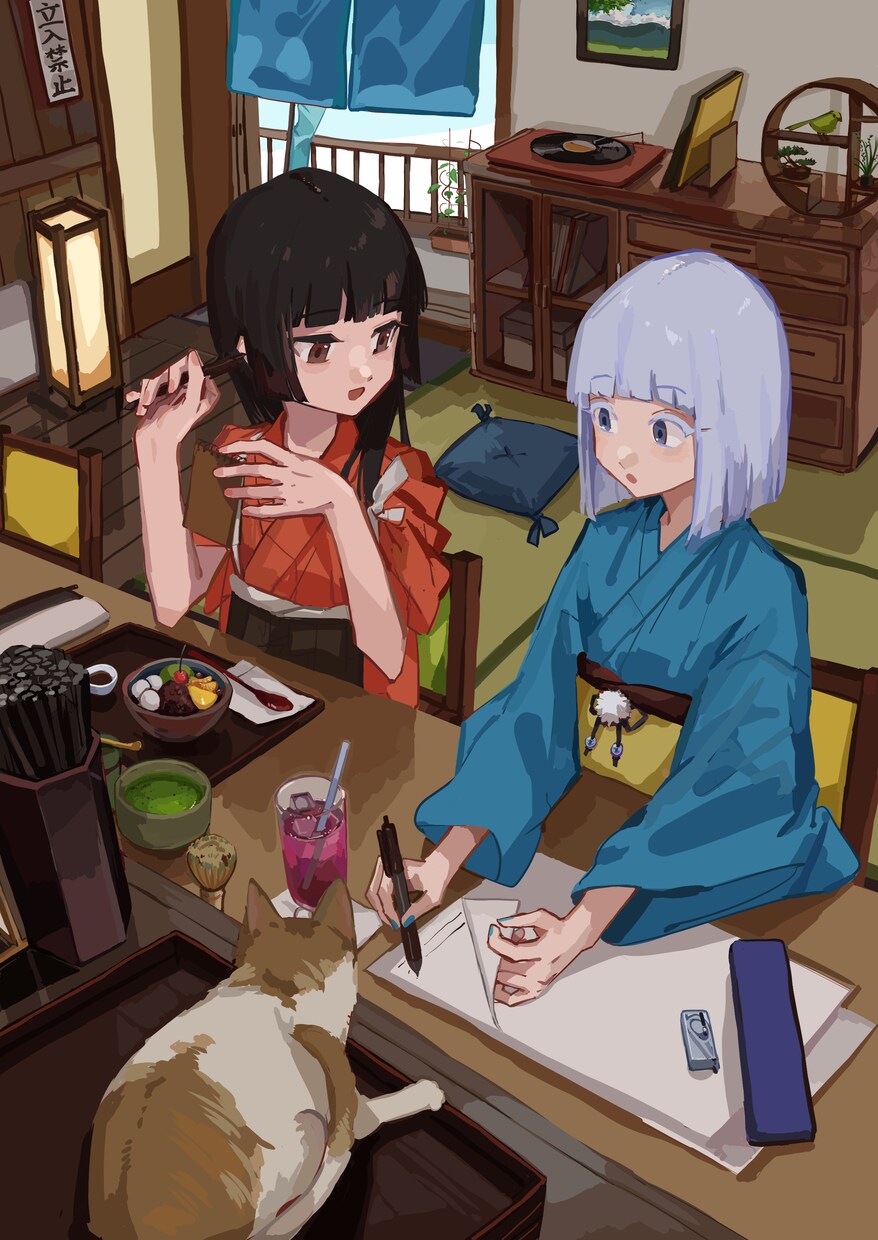 和風かわいい一枚絵を作成致します 活動者、VTuber、商用・個人利用される方にも。 イメージ3