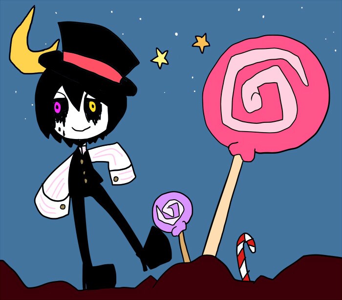 ダークでかわいいイラスト描きます ゆめかわ、病みかわいい、ダークデフォルメイラスト イメージ4