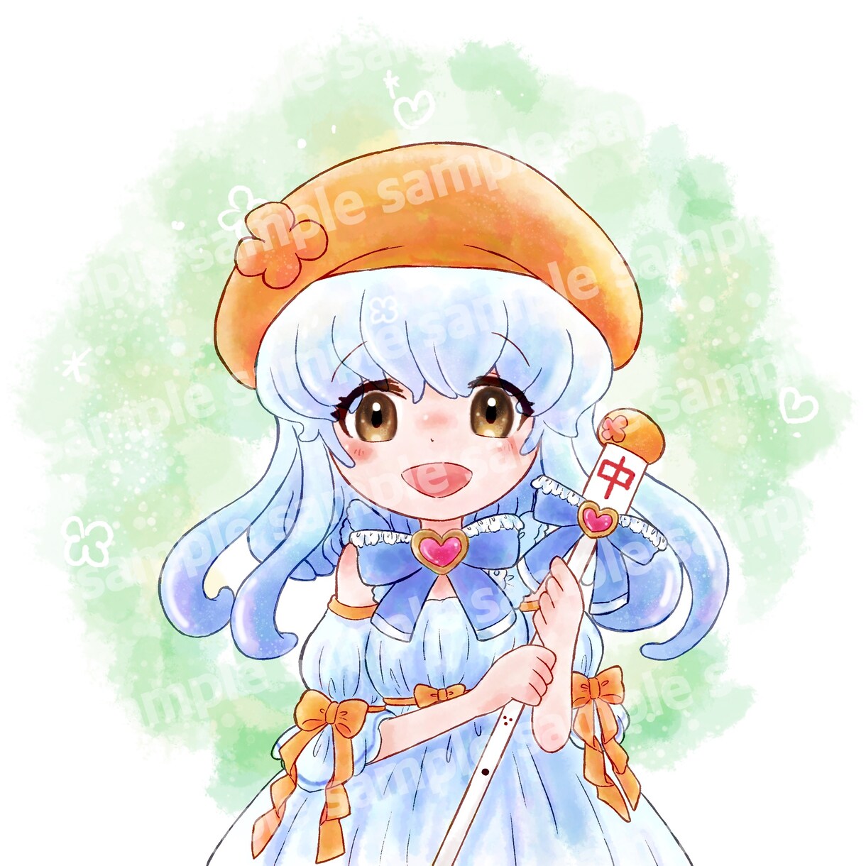 水彩風のふんわり可愛い女の子を描きます アイコン・イラストカットなどに♪水彩タッチの優しいイラスト イメージ4