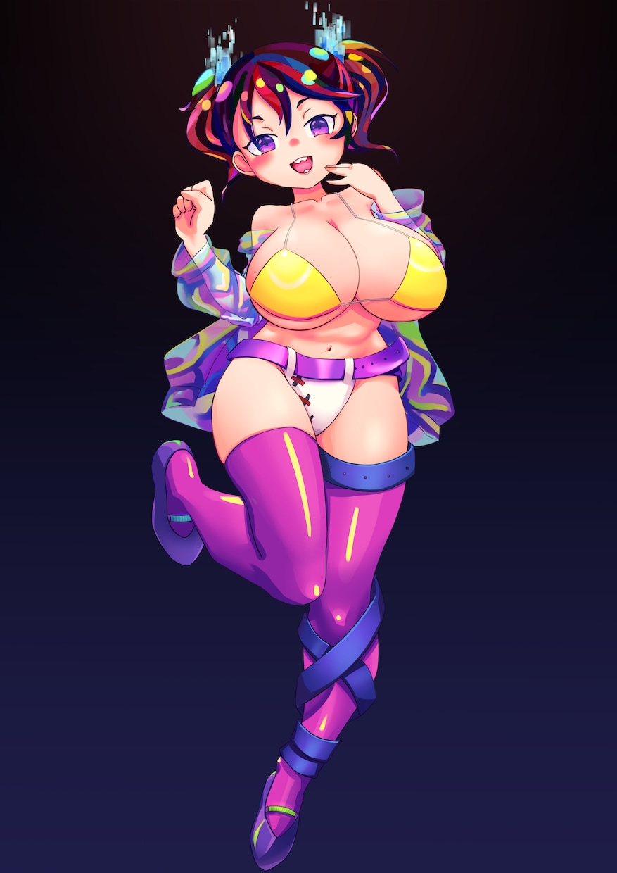 女の子キャラクターの可愛い立ち絵イラスト制作します デフォルメ強めで温かみのある色使いが特徴です イメージ4