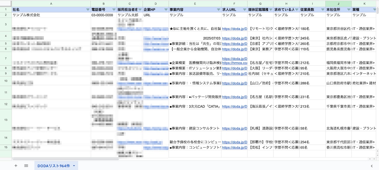 採用ニーズあり採用担当者名のリスト提供します ⭐️即営業可⭐️532件担当者名＆522件メールアドレス付き イメージ2