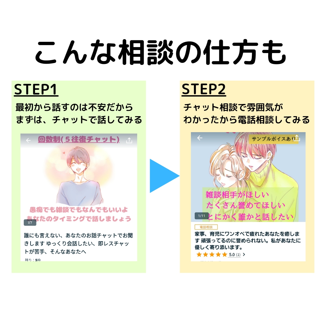 誰にも言えないお話、5往復チャットでお聞きします ゆっくり会話したい、即レスチャットが苦手、そんなあなたへ イメージ3