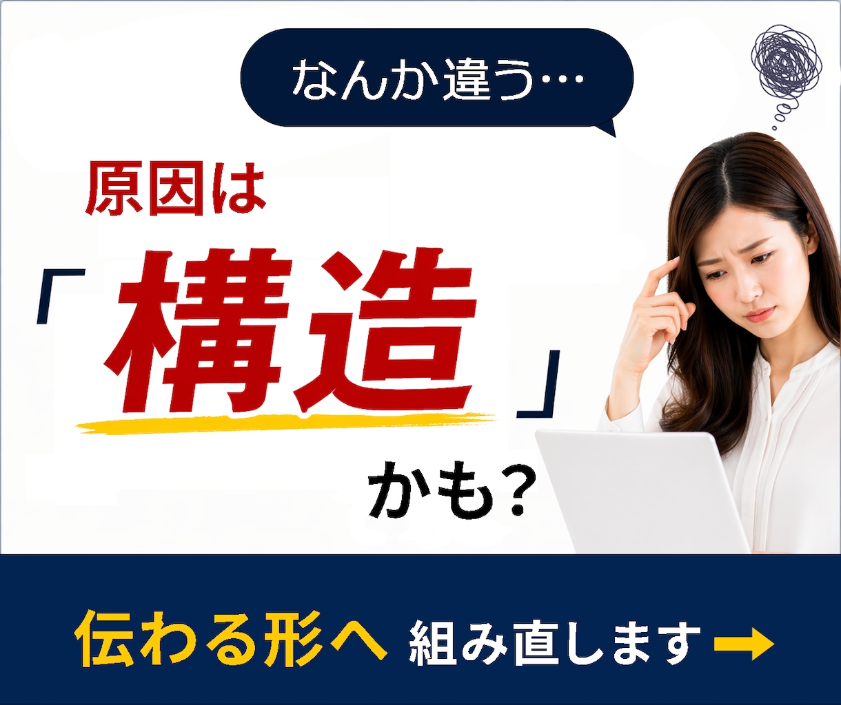 AIで作った文章の違和感を構造から整えます 「なんか違う」の原因を見つけ、文章を組み直します イメージ1