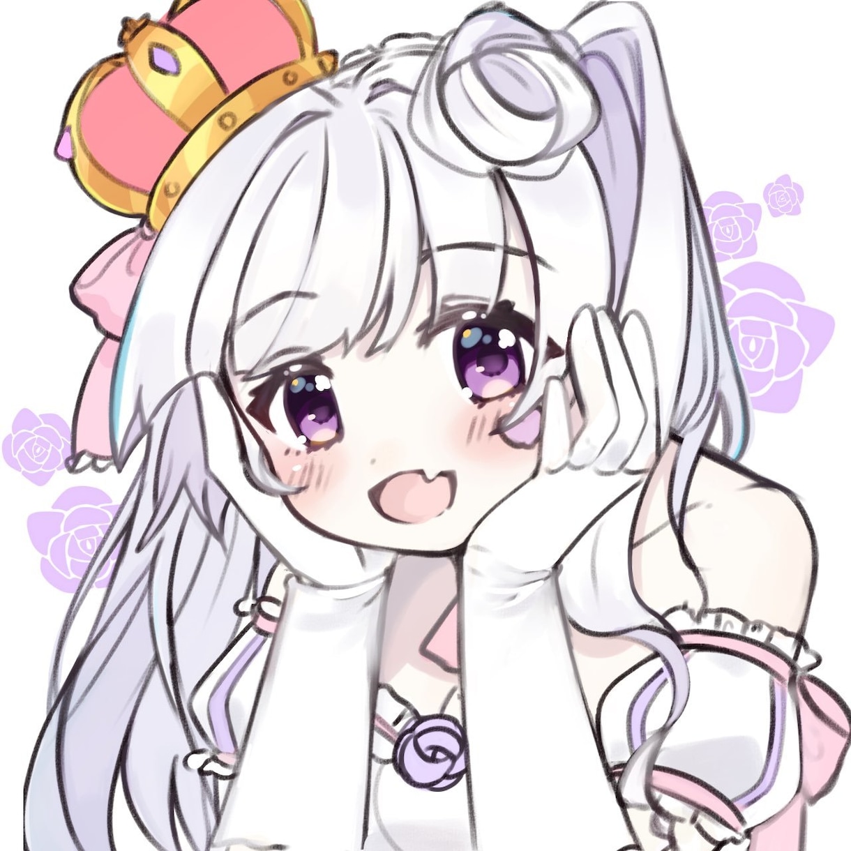 きゅるんと可愛い女の子を描きます お手軽価格できゅるんと可愛らしいアイコンを制作します！ イメージ1