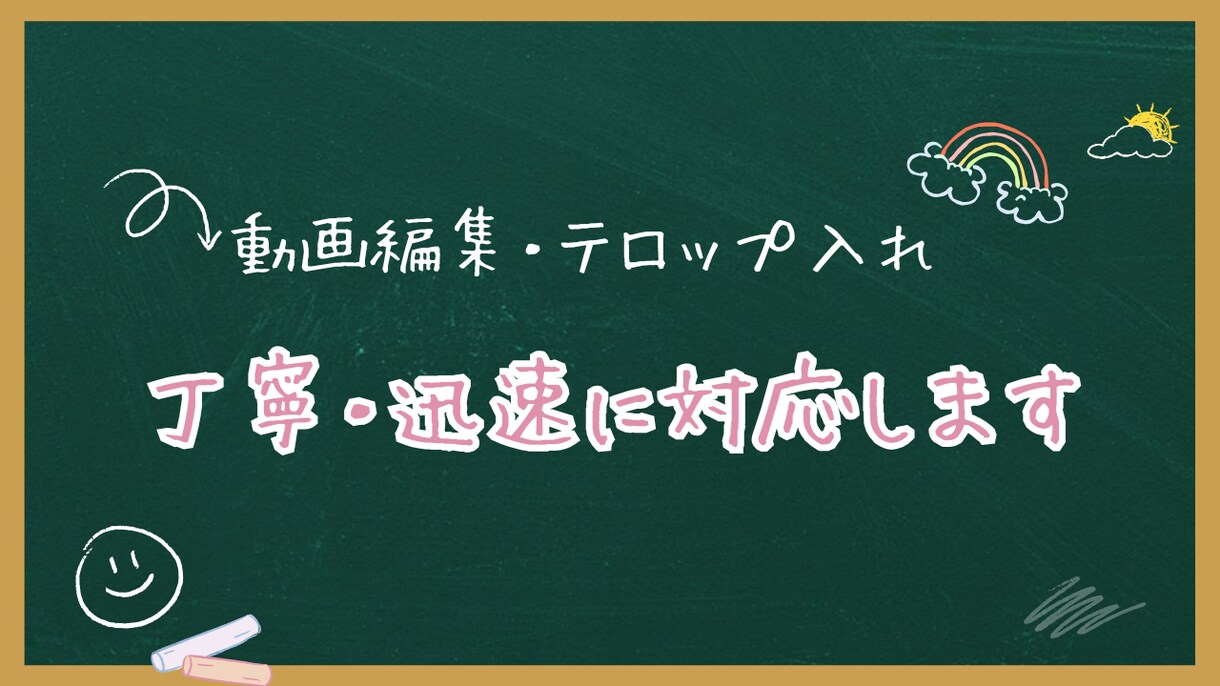 短い動画の編集・テロップ入れします 丁寧かつ迅速な対応を心がけています イメージ1