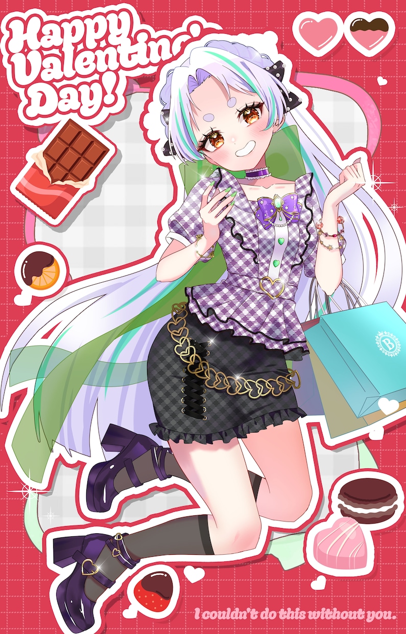 最短当日！IRIAM◎バレンタインイラスト描きます 配信にも！クールor甘ロリから選べる◎即納でお書きします イメージ6