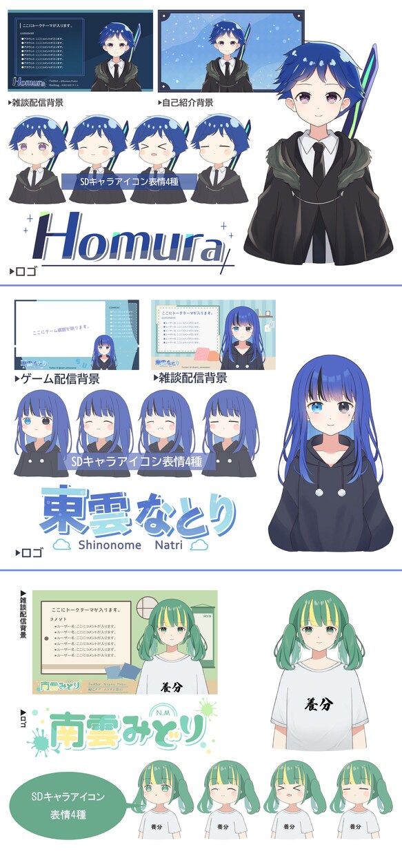 VTuberになれるLive2Dモデル作成します キャラデザからモデリングまで全ておまかせください！ イメージ7