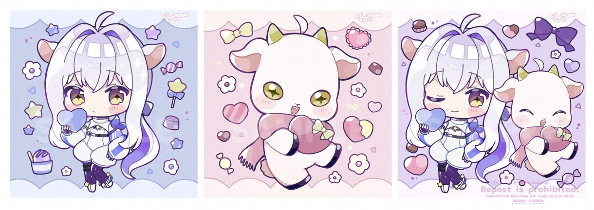 ミニっとキュートなSDイラストを描きます 動画や配信用、グッズ、ラインスタンプなどなど！ イメージ3