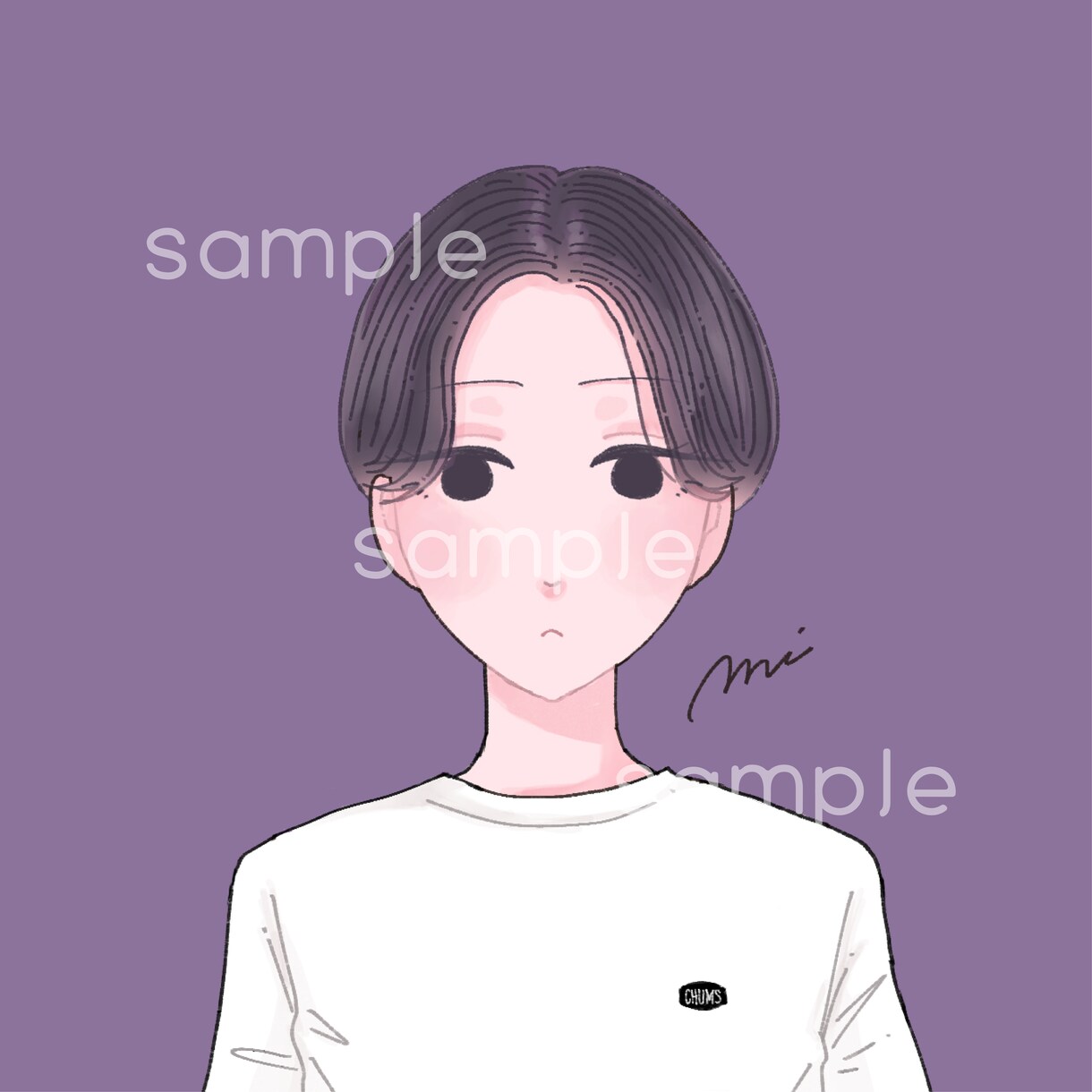 柔らかな印象の似顔絵、アイコンを描きます 柔らかだけど印象的なイラストです。 イメージ4