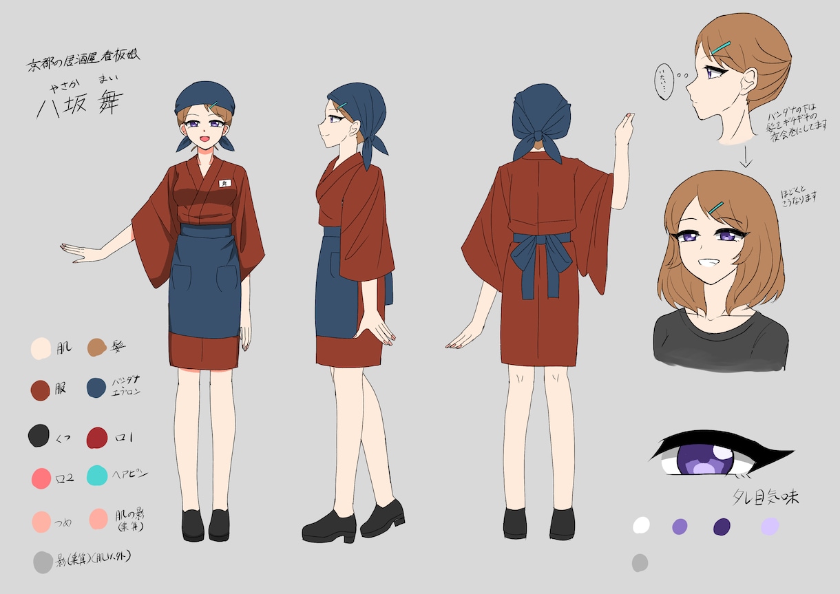 キャラクターデザインと二面図・三面図描きます あなたの理想のキャラクター二面図or三面図を描きます！ イメージ5