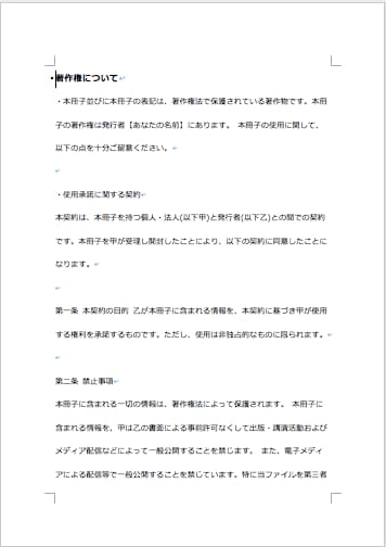 Kindle出版原稿執筆用ワードテンプレ売ります 電子書籍執筆に必須の目次見出しスタイルを設定済み横書き用無地 イメージ5