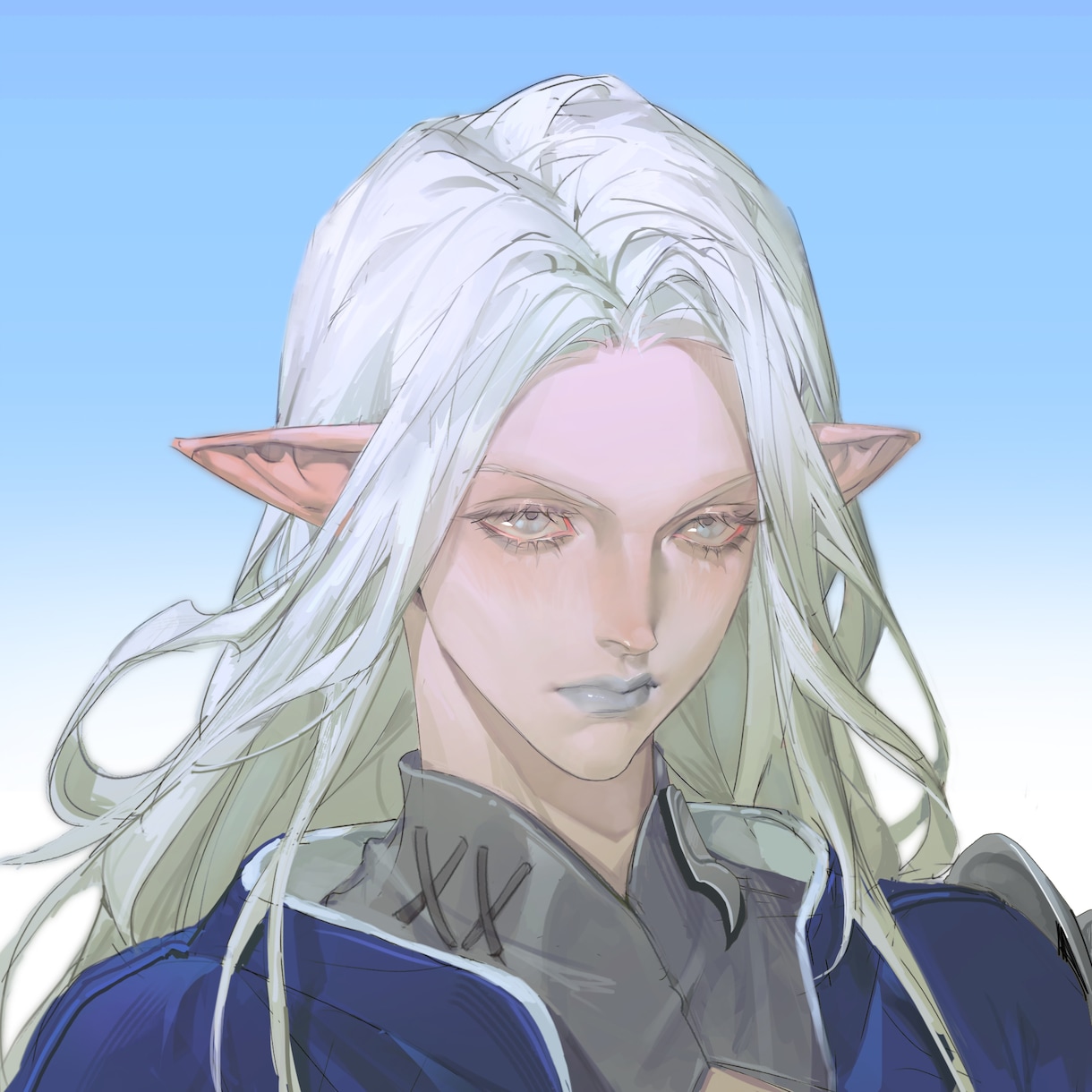 厚塗り・アイコンイラストお描きします リアル寄り、顏から鎖骨のアイコンイラスト イメージ8
