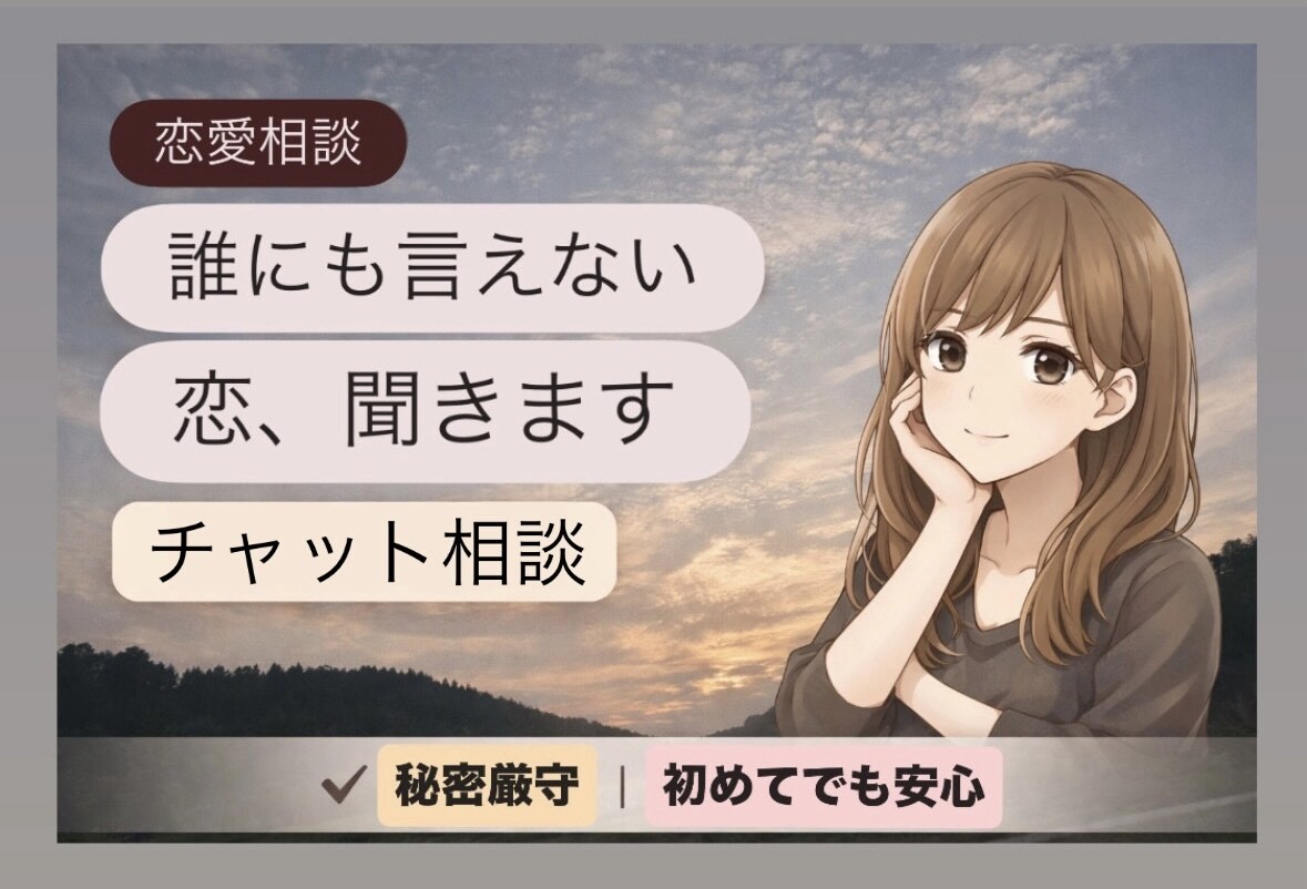 恋の悩み！3日間じっくりLINE感覚でお話できます 今こんな感じで、これどうしたらいい？ってこともすぐに相談！ イメージ1