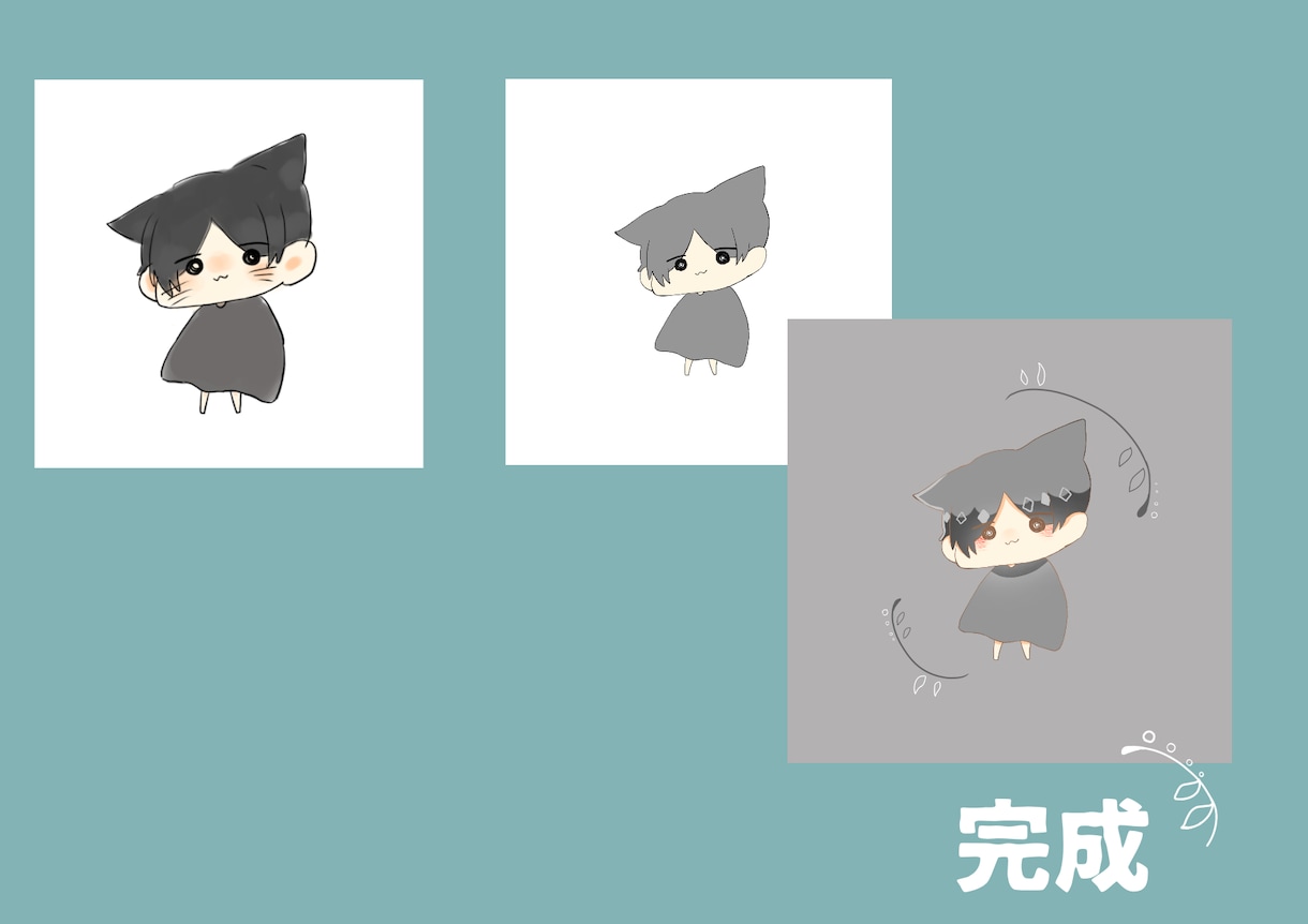 最短1日✨可愛いミニキャラアイコン描きます SNSで使える可愛いミニキャラアイコン制作致します☺️✨ イメージ2