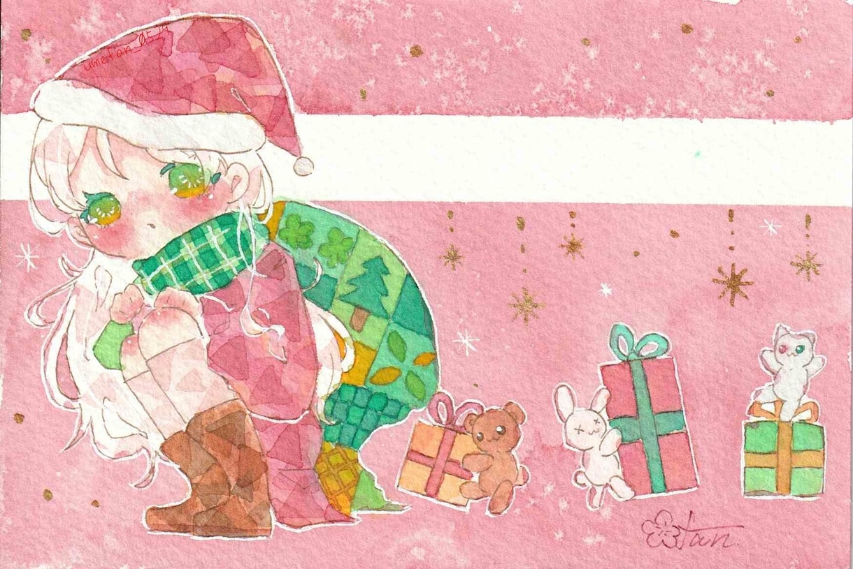 キラキラ可愛い人物イラスト描きます 透明水彩にしか出来ない表現で、イラスト作成致します！ イメージ3